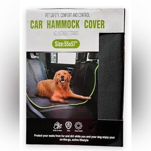 Car Hammock Cover for Pets with Adjustable Straps Waterproof Backing 55x57 NEW